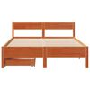 vidaXL Letto senza Materasso Marrone Cera 135x190 cm in Legno di Pino