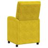 vidaXL Sedie da Pranzo con Ruote 2 pcs Giallo 58 x 67 x 97 cm Velluto
