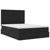 vidaXL Letto con contenitore e LED con led Nero 140 x 190 cm Velluto