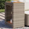 vidaXL Tavolino da Giardino Piano Legno Grigio 60x40x75 cm Polyrattan