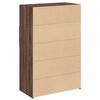 vidaXL Credenza Rovere Marrone 80x42,5x124 cm in Legno Multistrato