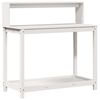 vidaXL Tavolo Invaso con Ripiani Bianco 108x50x109,5 cm Massello Pino