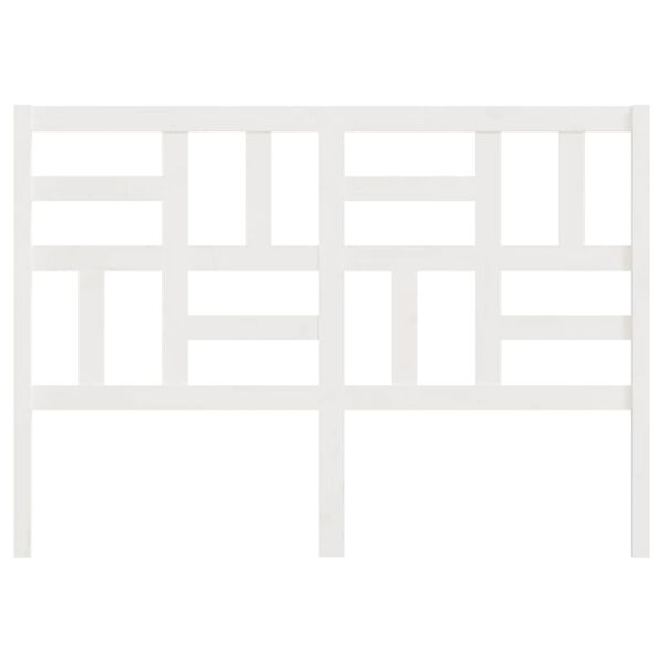 vidaXL Testiera per Letto Bianca 166x4x104cm in Legno Massello di Pino