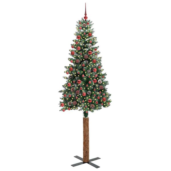 vidaXL Albero di Natale snodato con 300 LED Verde e Bianco 210 cm