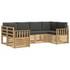 vidaXL Set di divani da esterno 5 pz Bianco e Antracite Poliestere