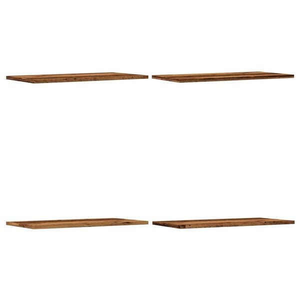 vidaXL Mensole a Parete 4 pz Legno Antico 60x30x1,5 cm in Truciolato