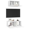 vidaXL Set Mobili Porta TV 2 pz Bianco in Legno Multistrato