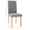 vidaXL Sedie da Pranzo 2 pz Grigio Chiaro in Tessuto