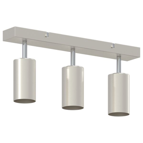 vidaXL Faretto da soffitto Nickel spazzolato 38 x 5.5 x 16.5 cm