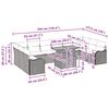 vidaXL Set Divano da Giardino con cuscino 11 pcs beige e grigio chiaro