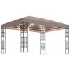 vidaXL Gazebo con Luci a Stringa LED 4x3 m Grigio Talpa