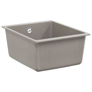 vidaXL Lavello Grigio 370 x 460 mm 80% Quarzo e 20% Resina