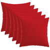 vidaXL Federa 6 pz HEERLEN Rosso 35 x 35 cm Tessuto