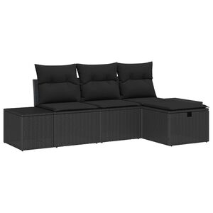 vidaXL Set di divani con cuscino 4 pcs polyrattan
