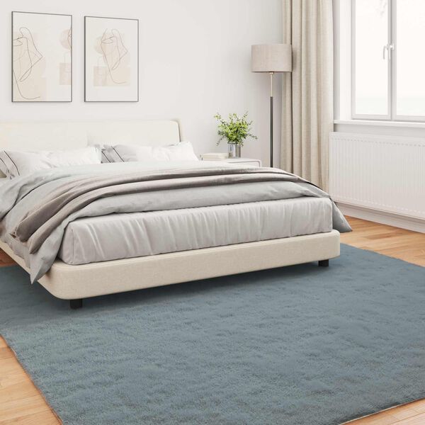 vidaXL Tappeto in Pelliccia Sintetica di Coniglio Olite Antracite