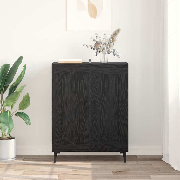 vidaXL Credenza Rovere Nero 69,5 x 34 x 90 cm