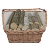 vidaXL Cesta Legna da Ardere con Manico 61,5x46,5x58cm Marrone Salice