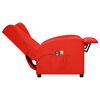 vidaXL Poltrona Wing Back Elettrica Massaggiante Rossa in Similpelle