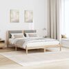 vidaXL Letto con Testiera Rivestita Grigio chiaro 150 x 200 cm