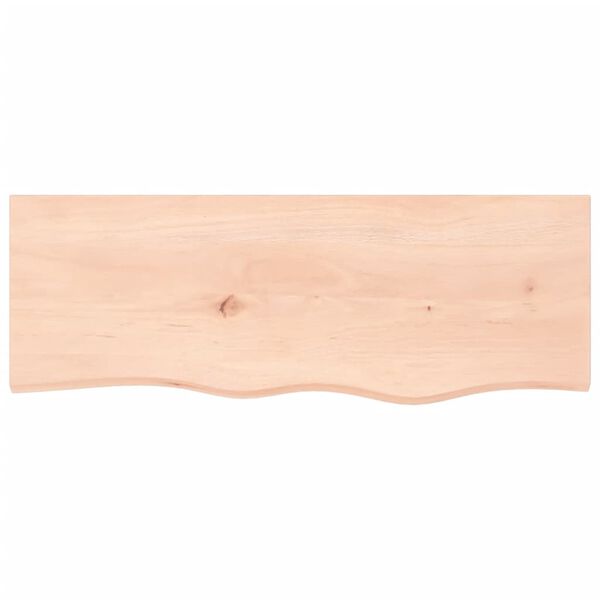 vidaXL Piano Bagno 80x30x(2-4) cm in Legno Massello Non Trattato