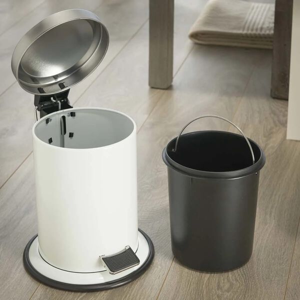 Sealskin Cestino Con Pedale Acero Bianco 3 L 361732410