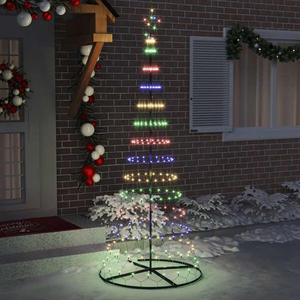 vidaXL Albero di Natale LED con 295 LED Multicolore 250 cm Metallo