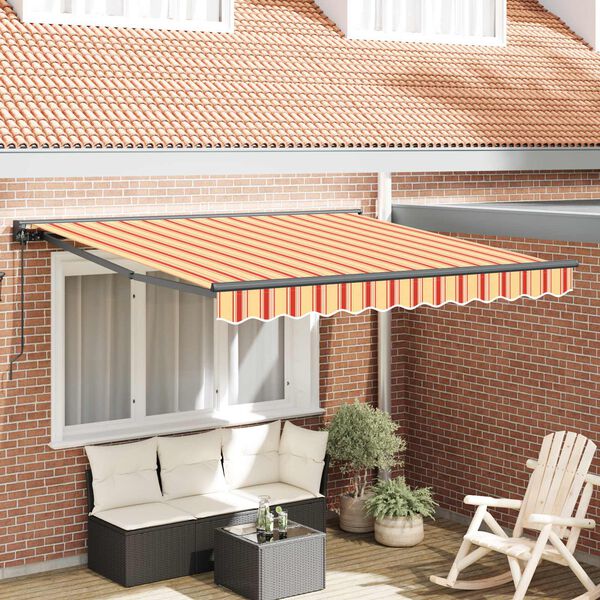 vidaXL Tenda Retrattile Multicolore 300 x 250 cm Poliestere e Metallo