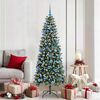 vidaXL Albero di Natale artificiale con 300 LED Verde 180 cm