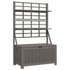 vidaXL Box con Traliccio Grigio 99x50x160 cm in Legno Massello Acacia