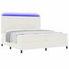 vidaXL Letto a Sorgente LED con testiera Crema e Bianco 200 x 200 cm