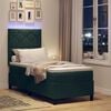 vidaXL Letto a Sorgente LED Verde Scuro 80 x 200 cm Tessuto
