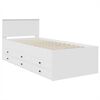 vidaXL Daybed con cassetto Bianco e Nero 90 x 200 cm Legno multistrato