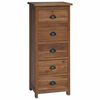vidaXL Cassettiera Naturale 45 x 35 x 110 cm Legno di teak solido