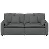 vidaXL Divano Modulare con Cuscini Grigio Scuro