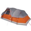 vidaXL Tenda Familiare Cupola 11 Persone Grigia Arancione Impermeabile