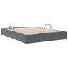 vidaXL Letto con Contenitore Grigio scuro 135 x 190 cm Velluto