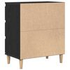 vidaXL Credenza Rovere Nero 60 x 35 x 70 cm Legno multistrato