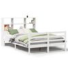 vidaXL Letto Libreria senza Materasso Bianco 120x200 cm Legno di Pino