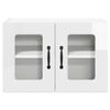 vidaXL Mobile da cucina con porta 2 pcs Bianco Lucido 60 x 31 x 40 cm