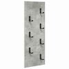 vidaXL Appendiabiti a muro A parete Grigio cemento 30 x 1,5 x 80 cm
