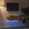 vidaXL Mobile Porta TV con Luci LED Legno Antico 60x35x15,5 cm