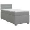 vidaXL Letto box spring con materasso Grigio Chiaro 90 x 190cm Tessuto