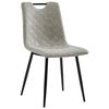 vidaXL Sedie da Pranzo 2 pz Grigio Chiaro in Similpelle