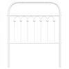 vidaXL Testiera di Ricambio in Metallo Bianco 75 cm