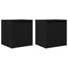 vidaXL Comodini a Muro 2 pz Rovere Nero 38x34x40 cm