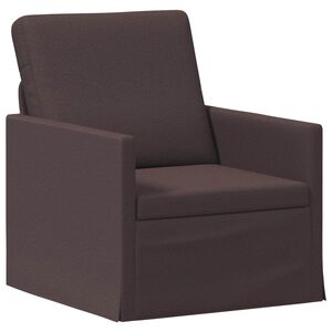 vidaXL Divano Singolo Marrone Scuro 70 x 81 x 82 cm Tessuto
