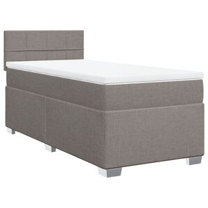 vidaXL Giroletto a Molle con Materasso Tortora 80x200 cm inTessuto