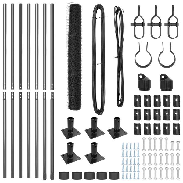 vidaXL Palo della recinzione Grigio 10 x 0,8 m (maglia 50 mm)