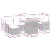 vidaXL Set Divani da Giardino con Cuscini 8 pz Nero Polyrattan Acacia
