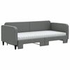 vidaXL Divano Letto Estraibile Materassi Grigio Scuro 90x190cm Tessuto